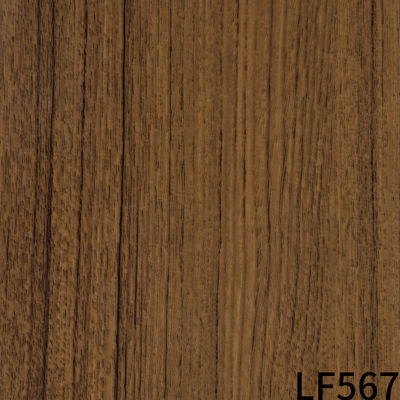 Door Cabinets Dark Wood Grain Laminate Foil PVC ODM