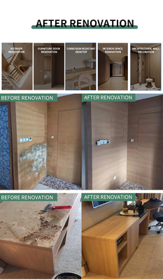 Self-Adhesive PVC Film 1.22x50M Waterproof Fireproof Wood Grain