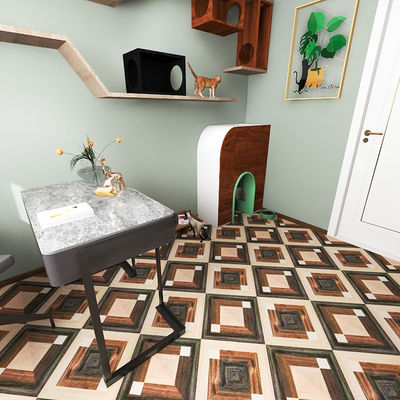 Check Pattern PVC Vinyl Flooring Self Adhesive Peel and Stick 400mm*400mm Size 1.5mm Thickness