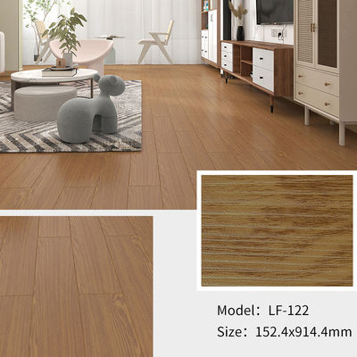 Fireproof Wood Design Vinyl Floor Stickers with 152.4*914.4mm Size for Indoor Use