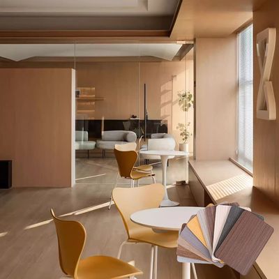 Modern Design Woodgrain Vinyl Film Decorative Panel 1220*2440*5mm with 3 Years Warranty