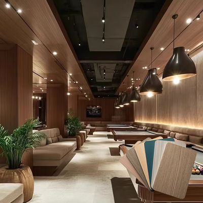 Waterproof Wood Carbon Crystal Veneer Panel with Sound Insulation and Heat Insulation for Modern Walls 1220*2440*5mm