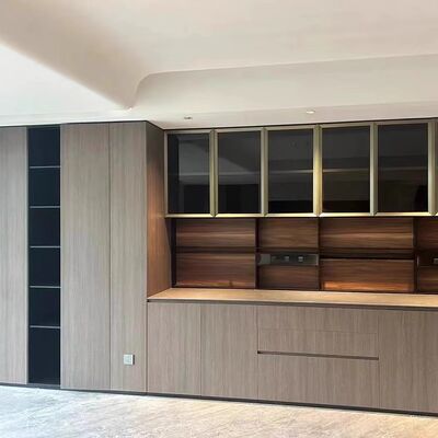 Waterproof Soundproof PVC Wall Panel and Woodgrain Vinyl Film in 1220*2440*5mm for Modern Interior Decor