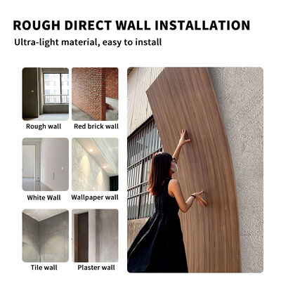 Customize Size Texture Bamboo Charcoal Veneer Sheet Wooden Carbon Crystal Fiber Wood Wall Panel for Home Hotel Wall Wood Veneer