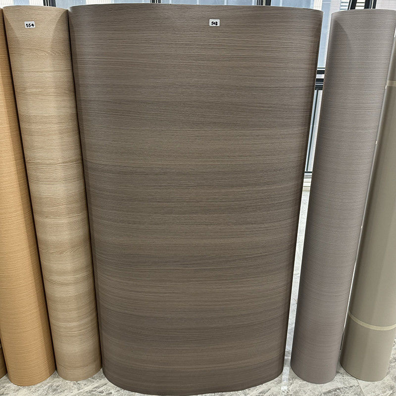 Self Adhesive Wood Grain PVC Film Rolls for Furniture , Decoration Furniture PVC Laminating Film