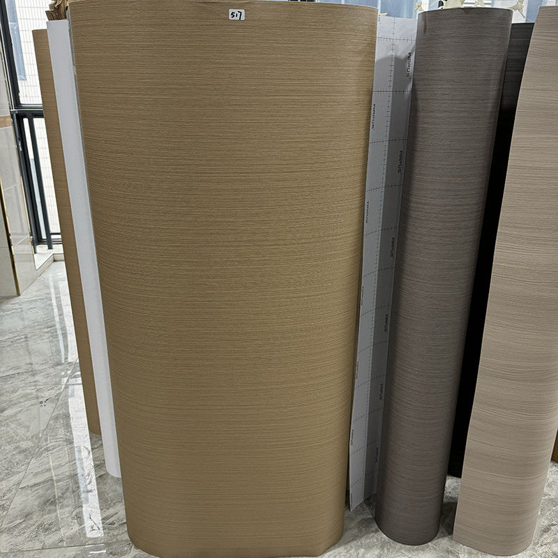Customized Self Adhesive PVC Film Roll Kitchen Cabinet Wrap Wallpaper Furniture Film With Texture Laminate