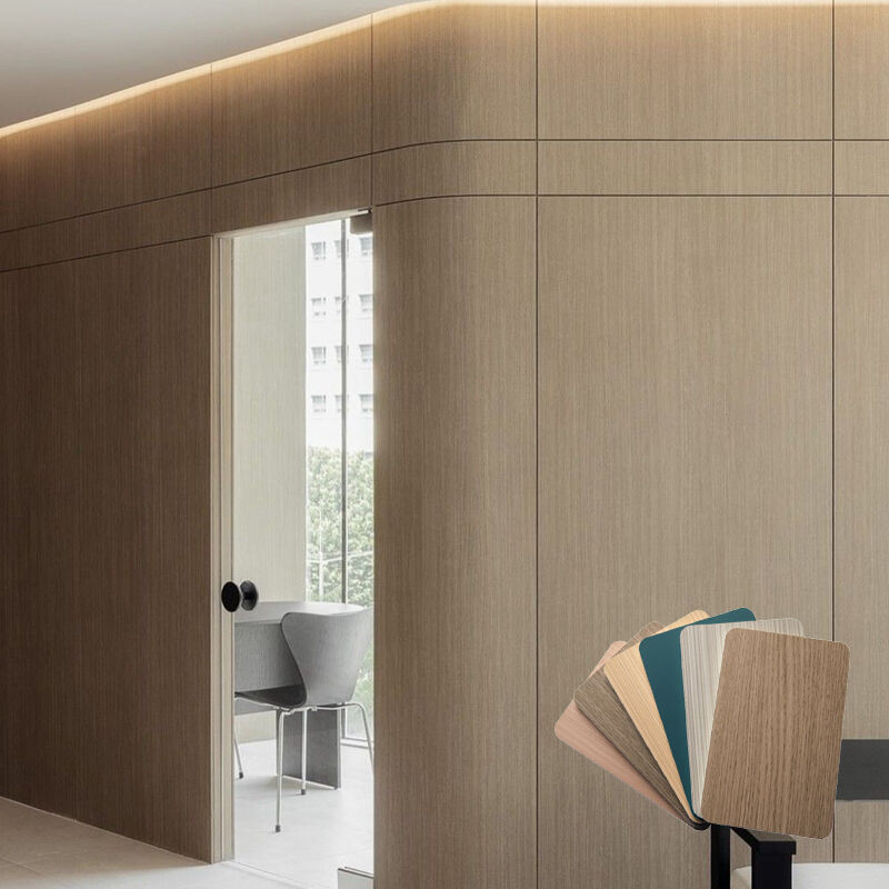 Customize Size Texture Bamboo Charcoal Veneer Sheet Wooden Carbon Crystal Fiber Wood Wall Panel for Home Hotel Wall Wood Veneer