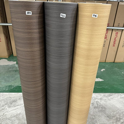 Wood Grain PVC Film 50m/roll 1.22m Width Self Adhesive PVC Film For Processing Type Commercial Renovation