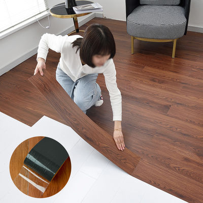 1.5mm Thickness 152.4*914.4mm Size Wood Design Self Adhesive PVC Vinyl Flooring for Indoor Use