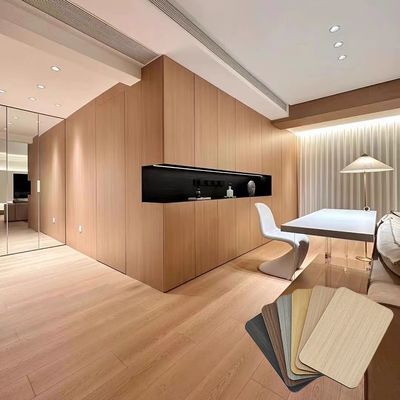 1220*2440mm Wood Grain PVC Wall Panel for Interior Decoration with 3 Years Warranty