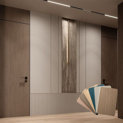 Painéis de ripas de tambor flexíveis de madeira de amostra grátis Painéis de parede de madeira para revestimento de parede interior Portas de armário Painel de tambor 3D de madeira