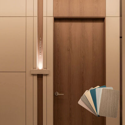 Fireproof Waterproof Kayu Plastik Komposit Panel Dinding PVC dengan Karbon Kristal dan Tekstur Logam untuk Kamar Tidur Dapur Hall